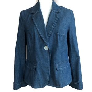 Charter Club Womens Sz 10 Blue Denim Jean Jacket